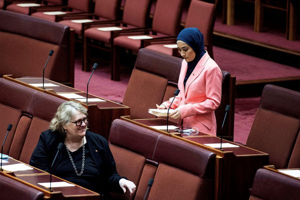 Australia’s first hijab-wearing senator says older colleague told her to drink wine and ‘dance on table’