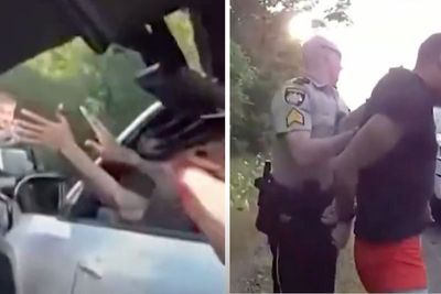 Watch: Moment two News Orleans prison escapees are recaptured by police after high speed chase