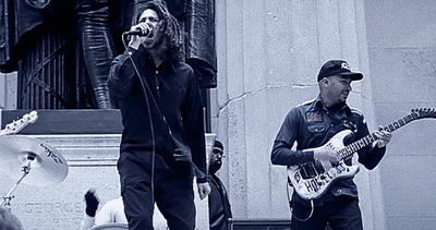 “I’m like, ‘Hey, I’m here to take the New York Stock Exchange. Is that a right or a left?’ And he hits the panic button and the riot police come and the riot doors slam shut”: The day Rage Against the Machine caused chaos on Wall Street