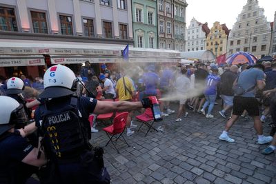 Fan violence ahead of soccer final between Chelsea and Real Betis leads to 28 arrests
