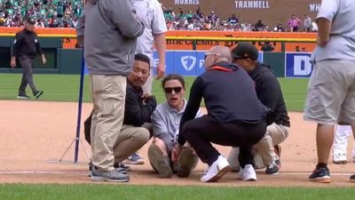 Injured Grounds Crew Member at Giants-Tigers Did Not Like Being on Camera