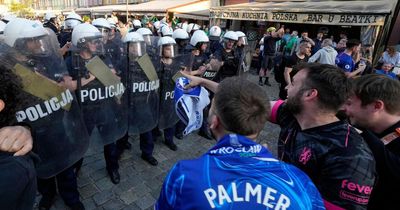 Police use water cannon on fans after trouble ahead of Chelsea-Betis final