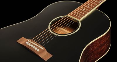 “Dazzling specs, million dollar looks...”: Entry-level price? Harley Benton’s HBJ-45E SBK is a vintage-inspired dreadnought acoustic with onboard electronics, a solid Sitka spruce top and it is crazy affordable