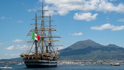 The Amerigo Vespucci promotes Italy on worldwide and Mediterranean tours