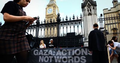 Activists read names of 15,000 Gaza children killed by Israel in Parliament protest