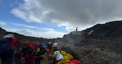 Mountain climber airlifted from Munro after falling 50ft