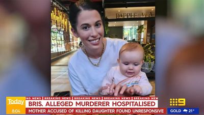 Woman charged over daughter's murder taken to hospital