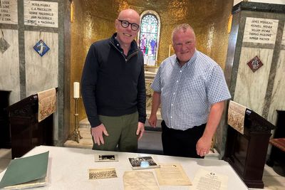 Man reunited with father’s wartime documents found hidden in desk drawer