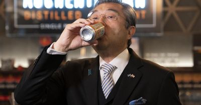 ‘It’s just great’: Japan ambassador tries Irn-Bru on visit to whisky distillery