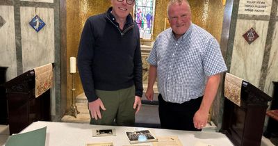 Man reunited with father’s historic wartime documents found hidden in desk drawer