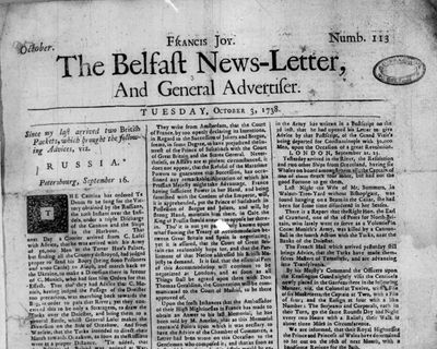 ‘It’s thrilling’: almost three centuries of the Belfast News Letter go online