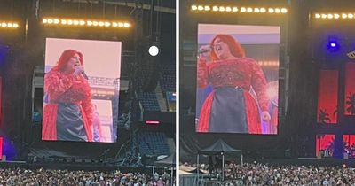 Fans stunned as Michelle McManus joins Robbie Williams during Murrayfield gig