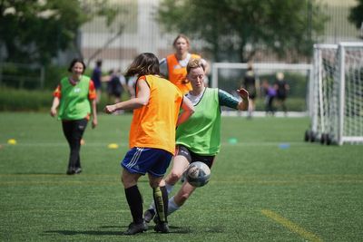 On the day transgender women football players face a ban in England, they play on