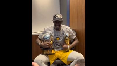 Tyrese Haliburton Made Sure Pascal Siakam Had Special Moment With ECF MVP Trophy