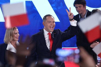 Calls to renegotiate coalition agreement after victory in Poland presidential election for rightwing candidate Karol Nawrocki – as it happened