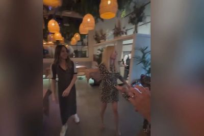 Mel B reunites with Spice Girls at leopard print themed 50th birthday party