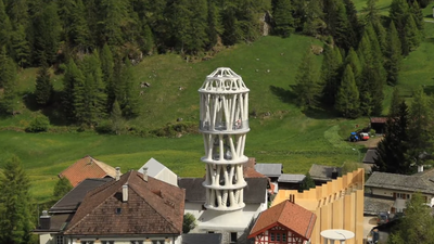 Switzerland is now home to the world's tallest 3D-printed building – Tor Alva measures 98 feet and features 32 sculptured columns