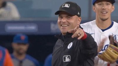 Umpire Has Coolest Reaction to Getting Hit in the Head With a Throw from the Outfield