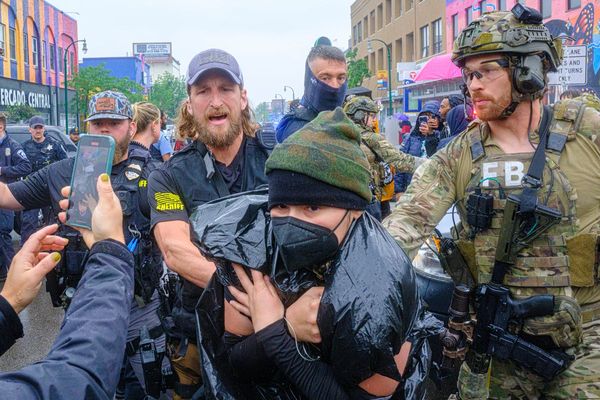 Federal officers in tactical gear went into a Latino community in Minneapolis. A protest followed