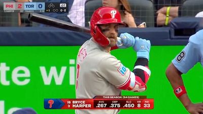 Bryce Harper Crushes Home Run in First At-Bat Since Elbow Injury