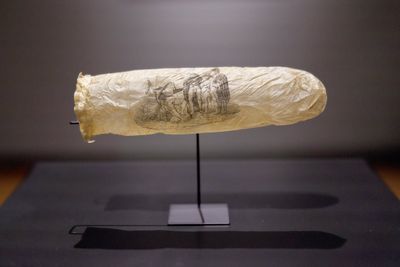 200-year-old condom etched with erotic art makes museum debut