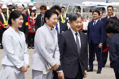 Japan's emperor and his family pray in Okinawa for the victims of the island battle 80 years ago