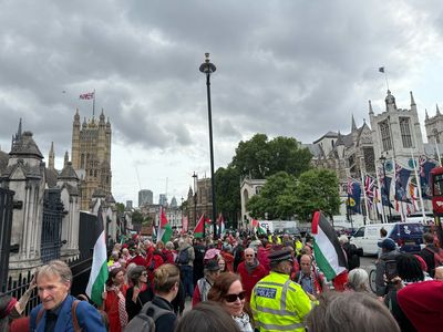 Pro-Palestine protesters block Parliament ahead of bill demanding probe into UK ‘complicity’ with Israel