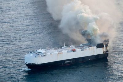 22 crew members safe after fire aboard cargo ship carrying vehicles off Alaska