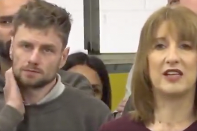 Worker’s hilarious reaction to Rachel Reeves’ transport speech caught on camera