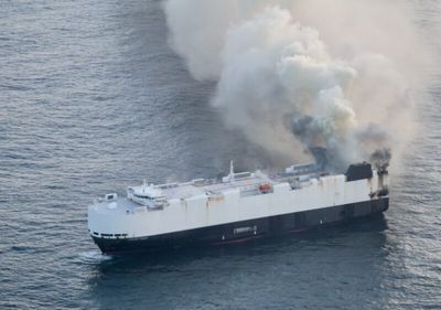 Cargo Ship Carrying 751 Electric and Hybrid Vehicles Catches Fire at Sea — All 22 Crew Rescued