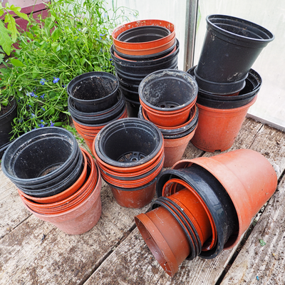 This hack makes mulching neater, quicker and easier – it will recycle your old plastic pots, too