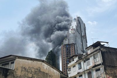 Fire breaks out at Bangkok condo construction site