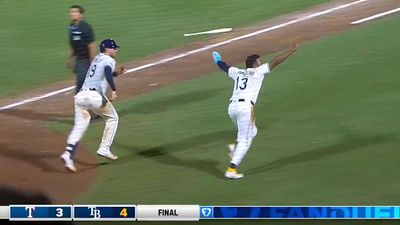 Junior Caminero Was So Fired Up As He Scored the Game-Winning Run on Own Bobblehead Night