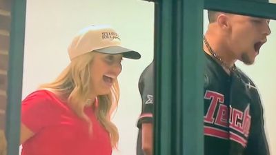 Patrick Mahomes Was Fired Up for Texas Tech Winning Game 2 of WCWS