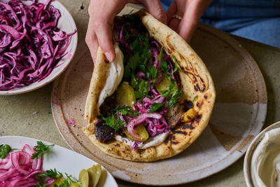 These shawarma mushroom flatbreads are pure flavour with minimal effort