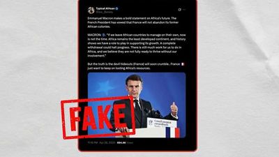 Did Macron say that Africa still needs France in order to 'thrive'?