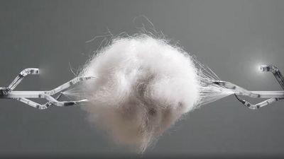 I'm hypnotised by this 3D animation of cotton being turned into T-shirts