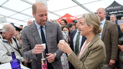 Prince William and Duchess Sophie risk breaking royal protocol as they do shots during rare joint appearance