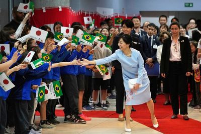 Japan's Princess Kako receives medal in Brazil as she starts 11-day trip