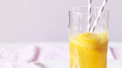 Part cocktail, part dessert, these ginger and apricot ice cream floats will kickstart your weekend