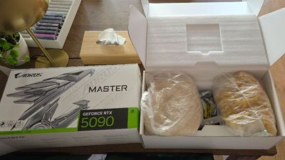 Aorus RTX 5090 package from Amazon was allegedly filled with macaroni, rice, and an old obsolete GPU — it's an impasta!