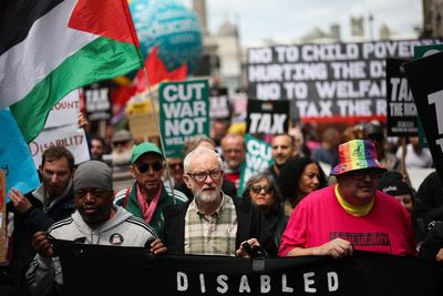 Jeremy Corbyn amongst thousands at rally to protest Labour ‘austerity’