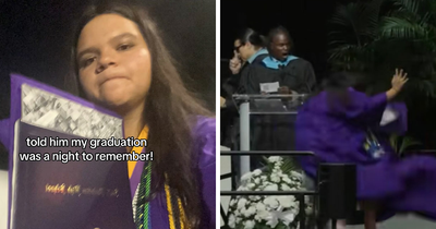 “Life Hits You Hard”: Florida High School Grad Crashes Into Classmate In Viral Stage Mishap