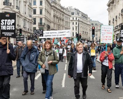 Thousands join anti-austerity march in London to protest against Labour’s cuts