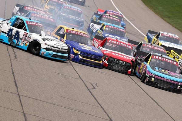 Video: 12 drivers crash in frenzied NASCAR Truck restart melee at Michigan