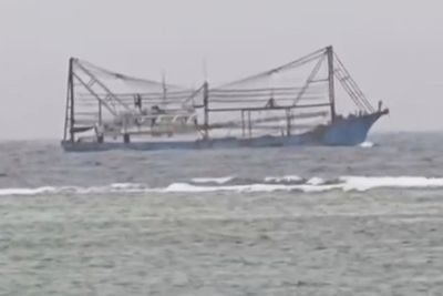 Chinese ship runs aground off Philippines-occupied island in the disputed South China Sea