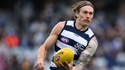 Geelong star defender in the clear over brutal bump