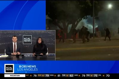 ‘I can’t see anything!’: Tear gas leaves reporter gasping and coughing during LA protest