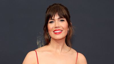Mandy Moore's modern, minimalist entryway is the perfect mix of textures and patterns – shop the look from $50
