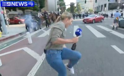 Australian reporter shot with rubber bullet while covering anti-Ice protests in Los Angeles